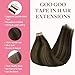 Goo-Goo GOO GOO Tape in Hair Extensions Human Hair 26 Dark Brown Highlighted Chestnut Brown 16inch 50g 20pcs Skin Weft Seamless Invisible Silky Straight with Thick Ends Remy Human Hair - Image 4