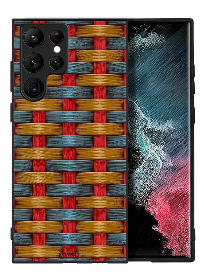 Tolwak Samsung Galaxy S22 Ultra 5G Protective Case Cover Strips Art Pattern - Image 2