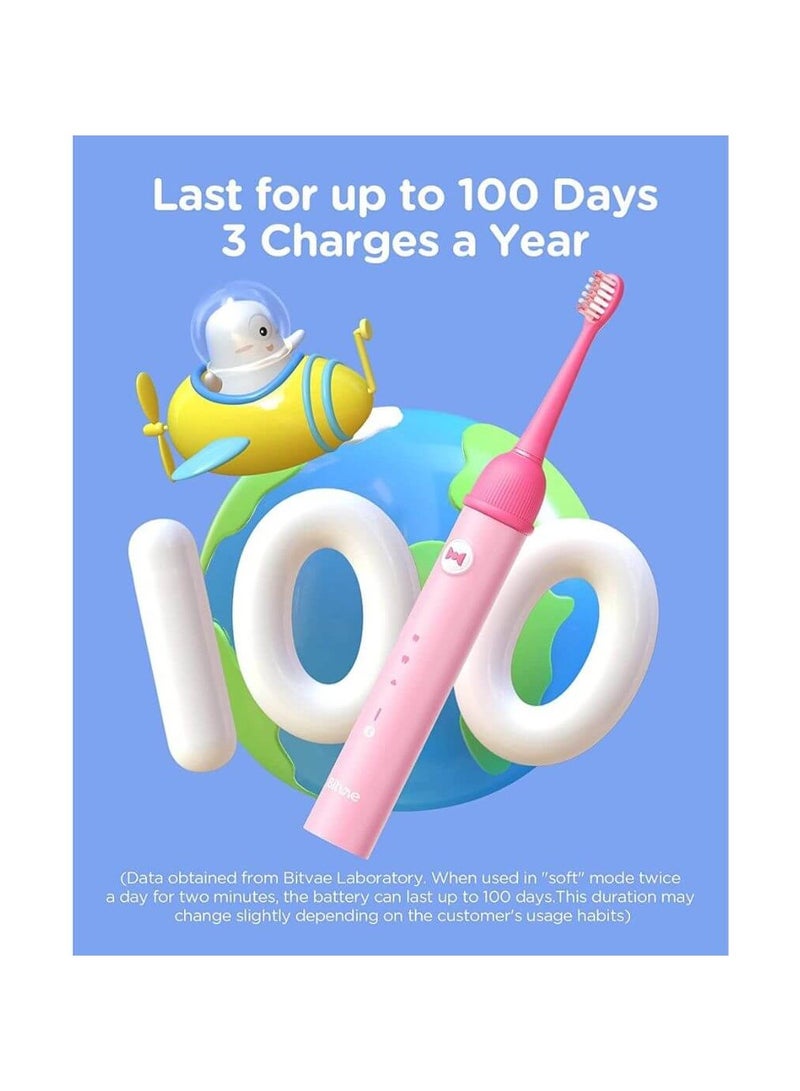 Bitvae K7S Bluetooth Kids Electric Toothbrush Pink - Image 5
