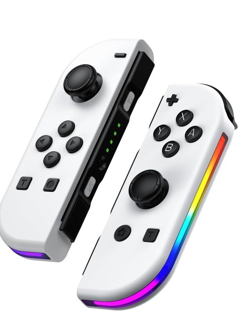 Controllers for Nintendo Switch, Replacement for Switch Controller with RGB LED, Adjustable Turbo & Vibration, Motion Control,Wake-Up/Screenshot