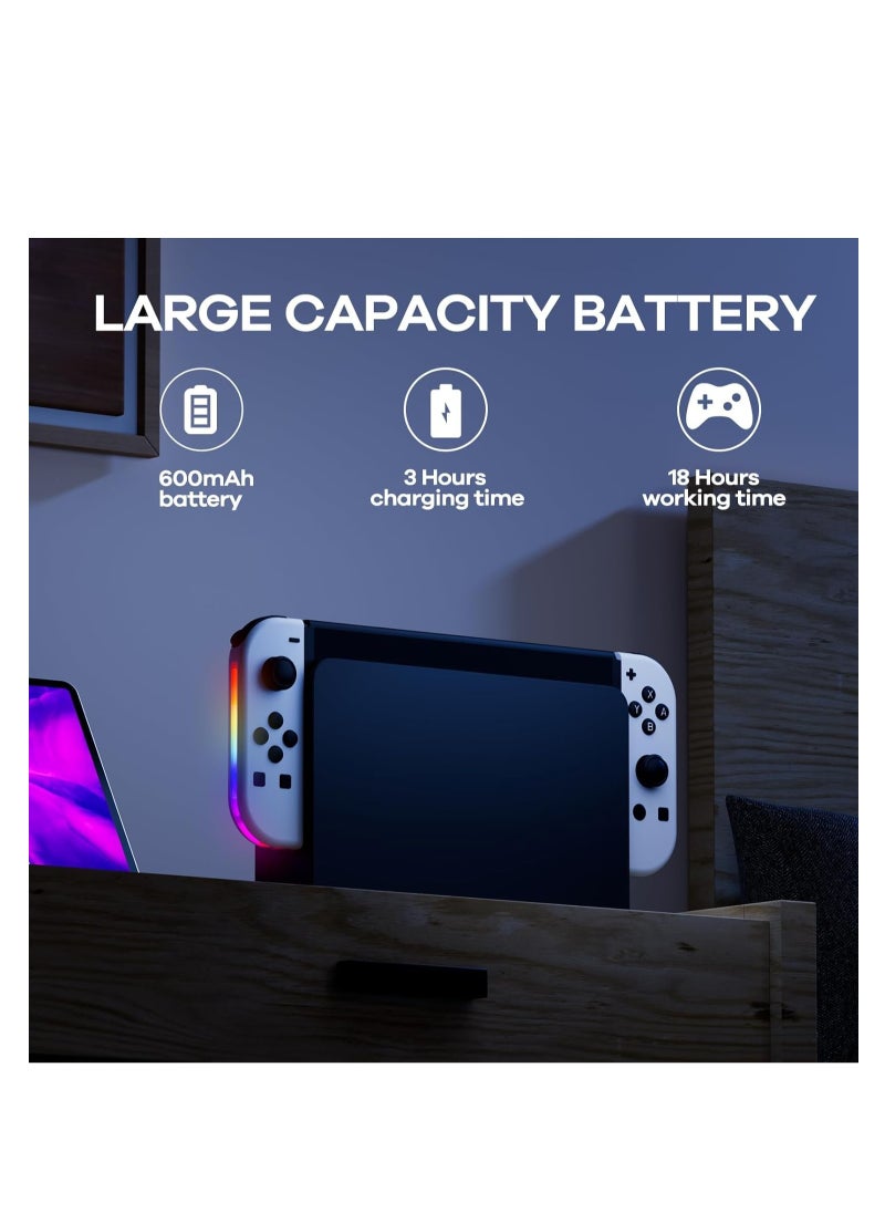 Generic - Controllers for Nintendo Switch, Replacement for Switch Controller with RGB LED, Adjustable Turbo & Vibration, Motion Control,Wake-Up/Screenshot - Image 1