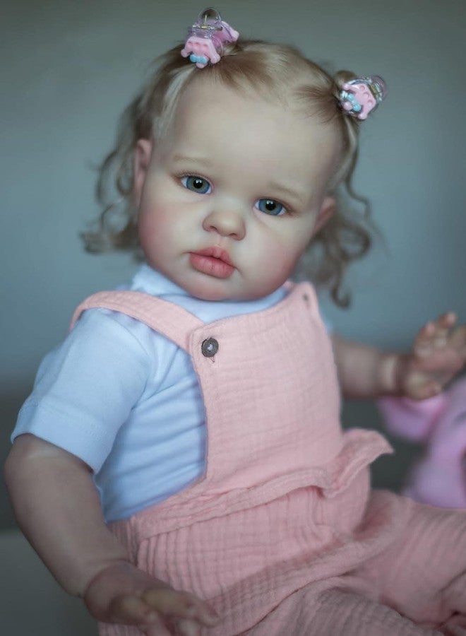scnbom 24inch Reborn Baby Dolls Girls Silicone Babies Lifelike Newborn Toddler Eyes Open Realistic boy That Look Real - Image 3