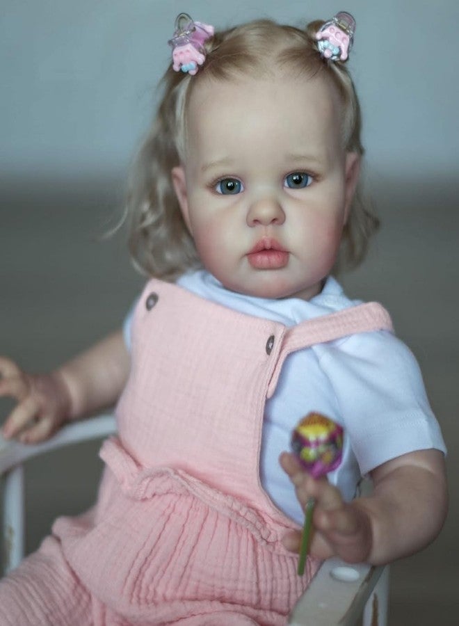scnbom 24inch Reborn Baby Dolls Girls Silicone Babies Lifelike Newborn Toddler Eyes Open Realistic boy That Look Real - Image 4