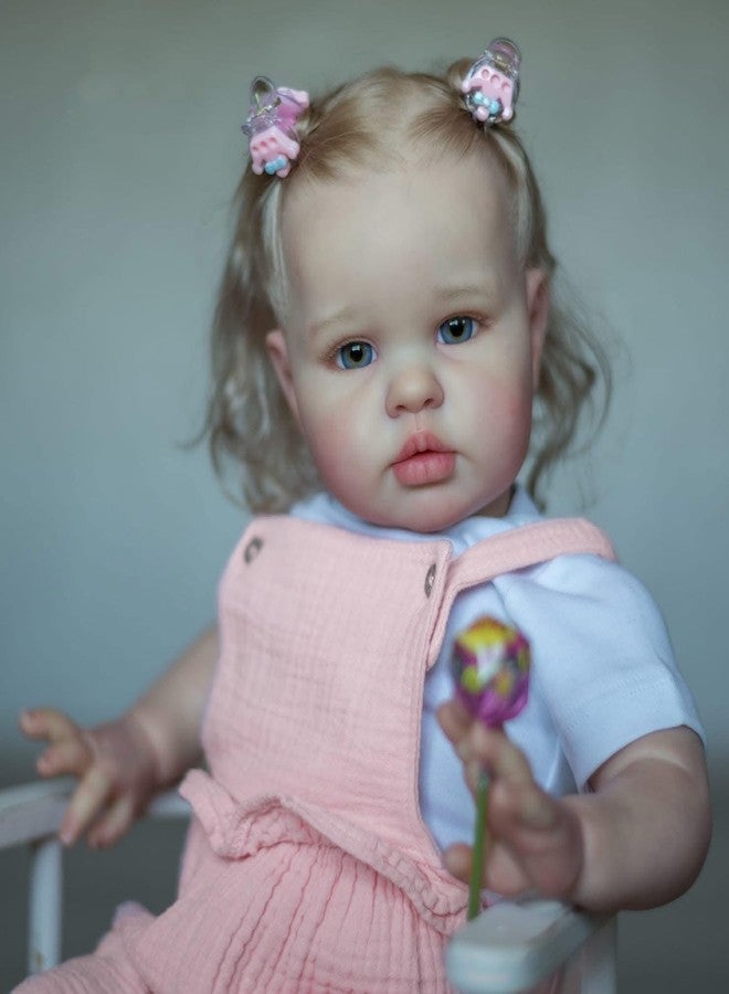 scnbom 24inch Reborn Baby Dolls Girls Silicone Babies Lifelike Newborn Toddler Eyes Open Realistic boy That Look Real - Image 1