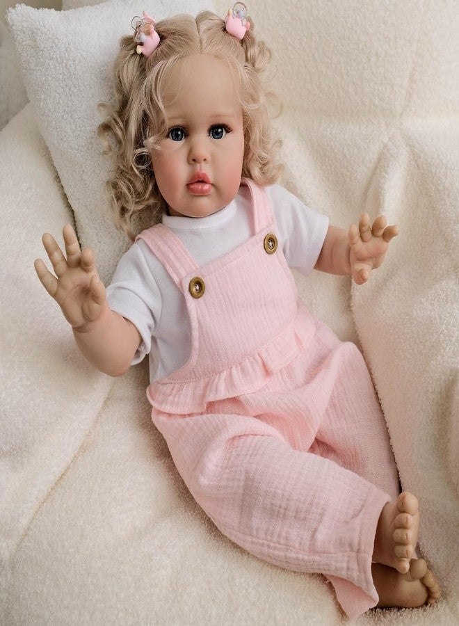 scnbom 24inch Reborn Baby Dolls Girls Silicone Babies Lifelike Newborn Toddler Eyes Open Realistic boy That Look Real - Image 5