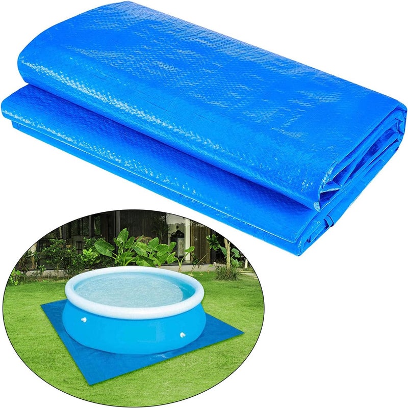 Gecter 12Ft Round Swimming Pool Ground Cloth for Above Ground Pools,Pool Blanket for Frame Pools,Round Pool Accessories - Image 2
