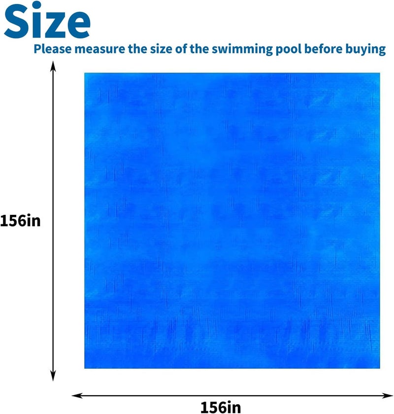 Gecter 12Ft Round Swimming Pool Ground Cloth for Above Ground Pools,Pool Blanket for Frame Pools,Round Pool Accessories - Image 3