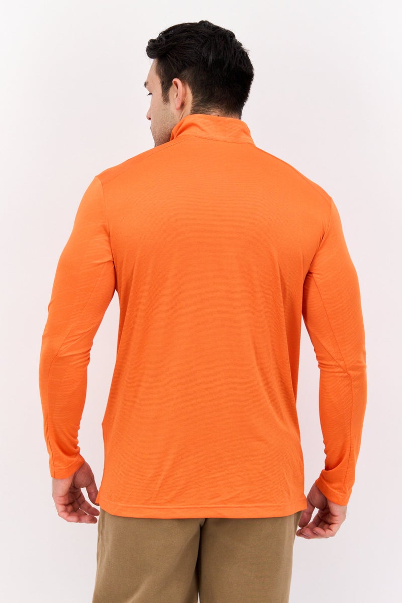 Adidas Men Sportswear Fit Long Sleeve Hiking T-Shirt, Orange - Image 3