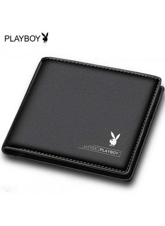 PLAYBOY Men's Genuine Leather Wallet with Money Clip - Slim Bifold Wallet for Men with Multiple Card Slots - Classic Business & Casual Leather Wallet Gift for Men