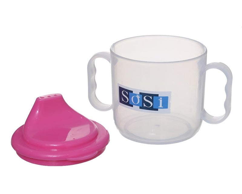 Cup With Handle For Kids With Hard Spout, Fuchsia DR-A-625 - Image 3
