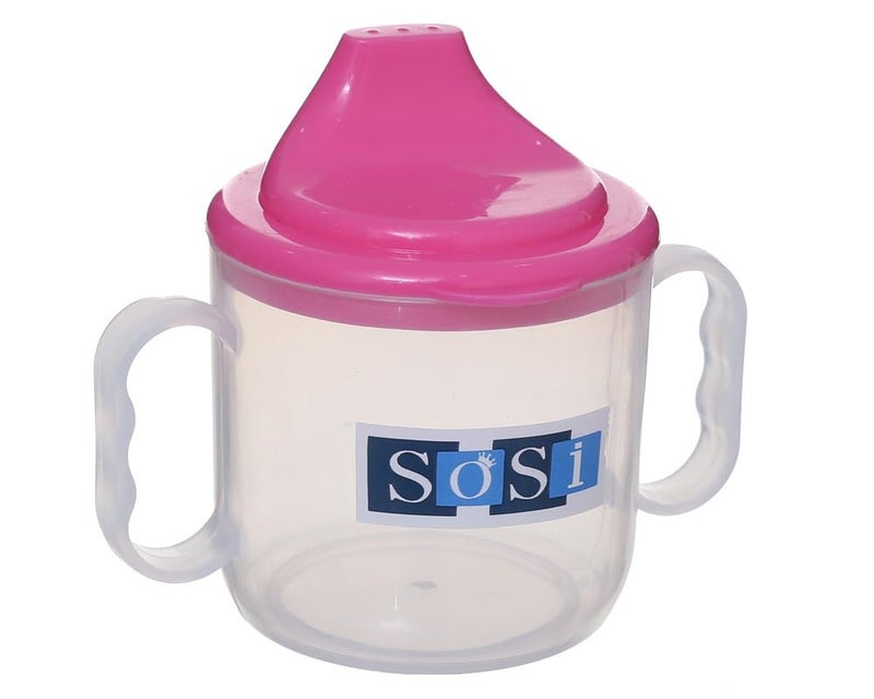 Cup With Handle For Kids With Hard Spout, Fuchsia DR-A-625 - Image 1