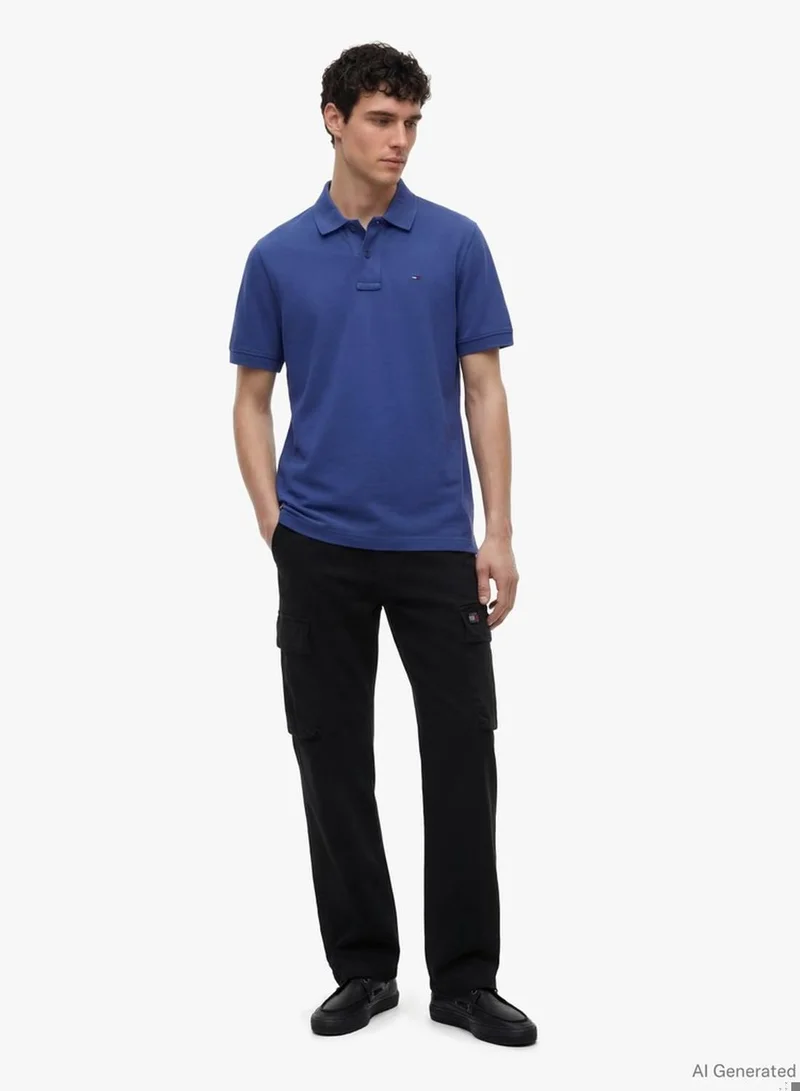 Tommy Jeans Blue Storm Essential Regular Fit Polo for Men | Best Price UAE