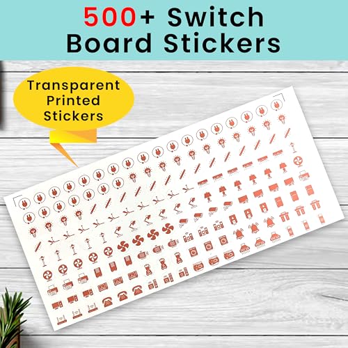 SWAGSTATION Rose Gold Switch Board Stickers for Home | 500+ Appliance Labels with 30+ Icons | Fan Light AC Fridge Label Stickers | Decorative Modular Switch Panel Organizer for Classy Interiors - Image 4