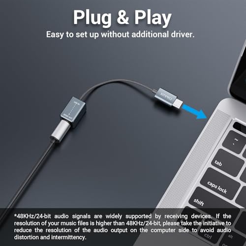 Cubilux USB to S/PDIF Transmitter for Music Playing, USB C to TOSLINK Output Adapter (Stereo Sound), USB Optical Audio Converter Suitable for iPhone 17/16/15 Series - Not for 7.1/5.1, NOT for TV - Image 3