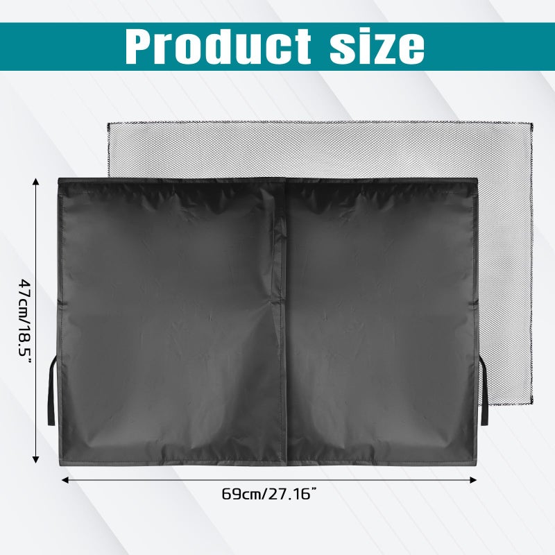 Hbxdeco 2PCS Car Window Shades, Magnetic Rear Side Window Car Sun Shades for Heat & UV Protection, Breathable Double Layer Window Sunshade, Auto Privacy Window Curtains for Baby - Image 2