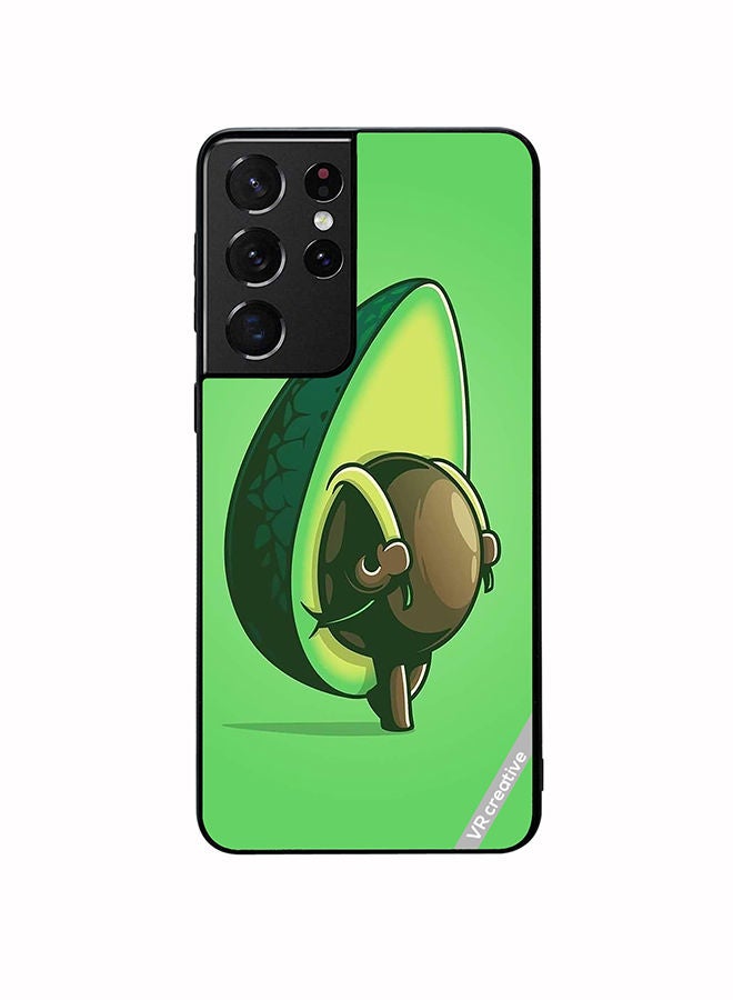 VR CREATIVE Protective Case Cover For Samsung Galaxy S21 Ultra 5G Avacado Design Multicolour - Image 1
