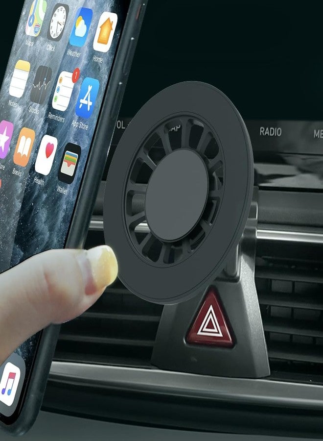 BEERTE Fits Magsafe Car Mount Fit for Hyundai Santa Fe 2019-2023, Santa Fe Hybrid 2021-2023 Strong Magnets Magnetic Phone Holder Mount for Car Fit for iPhone 16 15 14 13 12 Magsafe Case All Phones - Image 1