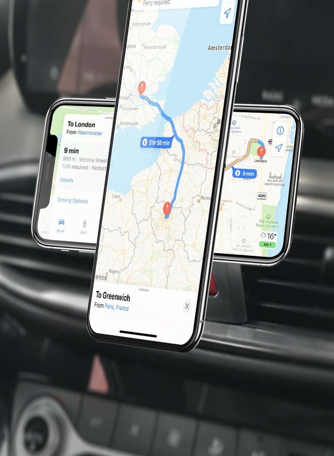 BEERTE Fits Magsafe Car Mount Fit for Hyundai Santa Fe 2019-2023, Santa Fe Hybrid 2021-2023 Strong Magnets Magnetic Phone Holder Mount for Car Fit for iPhone 16 15 14 13 12 Magsafe Case All Phones - Image 4