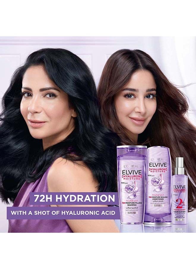 L'OREAL PARIS Elvive Hyaluron Moisture Shampoo 600ml + 400 ml Dual Pack For Dehydrated Dry Hair  - Image 3