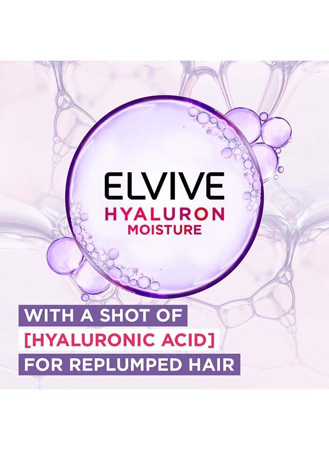 L'OREAL PARIS Elvive Hyaluron Moisture Shampoo 600ml + 400 ml Dual Pack For Dehydrated Dry Hair  - Image 5