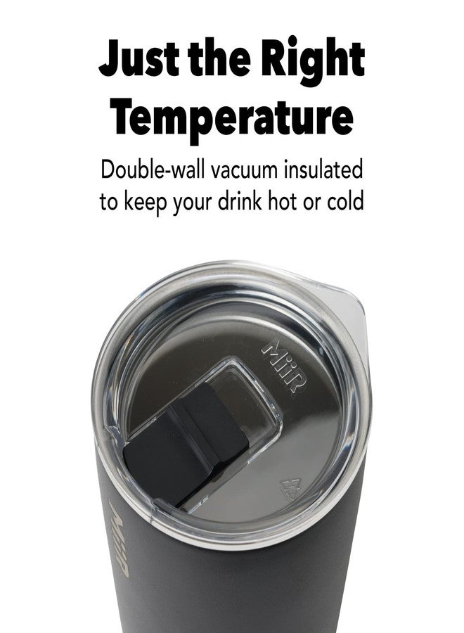 MiiR, Tumbler, Vacuum Insulated, Stainless Steel with Slide Lid, Cup Holder Compatible & BPA Free, Black, 12 Fluid Ounces - Image 3