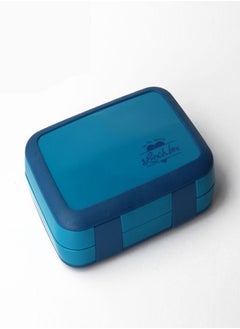 fashionhome Portable Durable Leakproof Food Container Outdoor 3 Compartment Sealed Salad and Lunch Box with Divider for Kids and Adults 22.9x17.8x6.3 cm  - Image 1