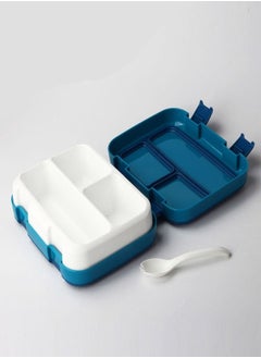 fashionhome Portable Durable Leakproof Food Container Outdoor 3 Compartment Sealed Salad and Lunch Box with Divider for Kids and Adults 22.9x17.8x6.3 cm  - Image 3
