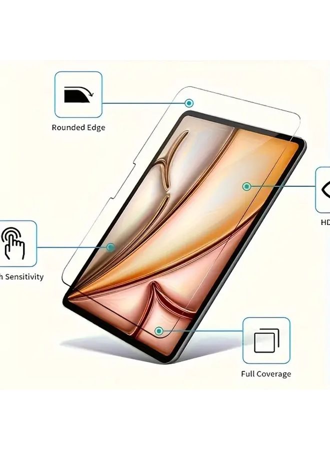 Pack of 2 Tempered Glass Screen Protector for iPad Air 13 Inch M2 9H Hardness HD Scratch Resistant - Image 4