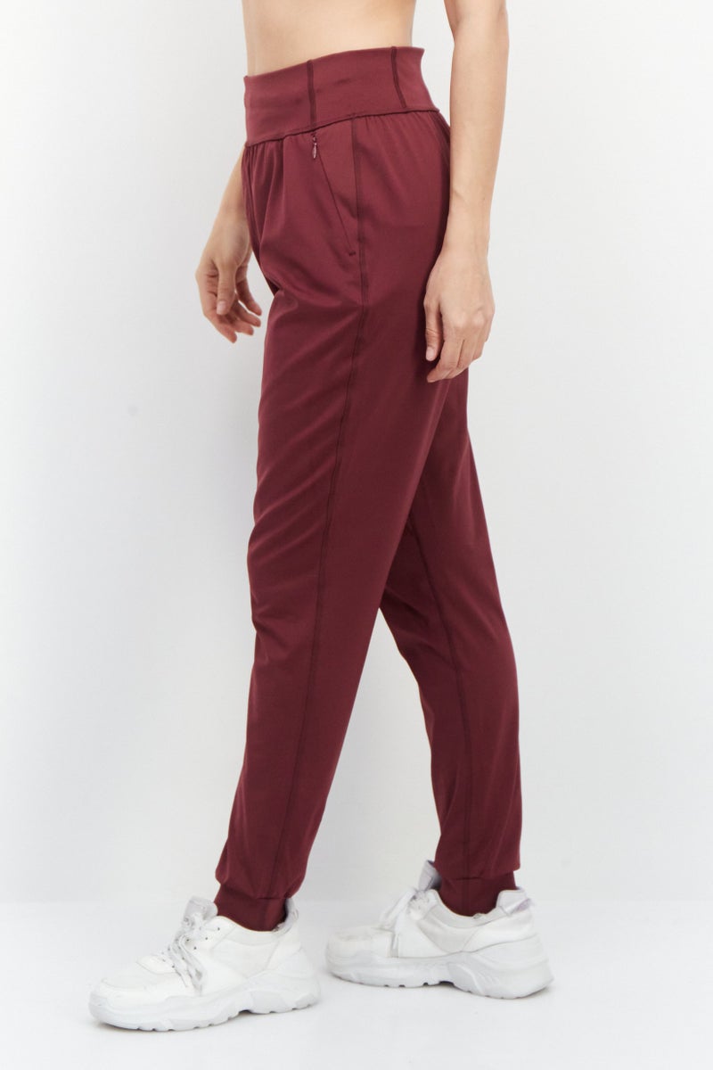 PUMA Women Sportswear Fit Brand Logo Training Jogger Pants, Maroon  - Image 3