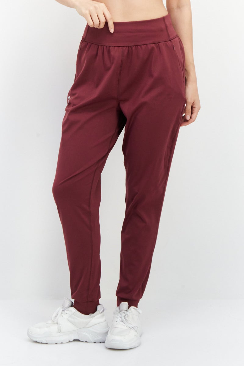 PUMA Women Sportswear Fit Brand Logo Training Jogger Pants, Maroon  - Image 1