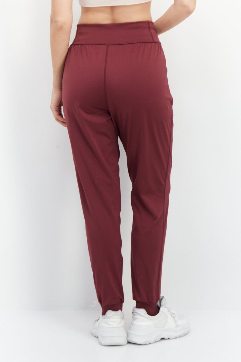 PUMA Women Sportswear Fit Brand Logo Training Jogger Pants, Maroon - Image 2