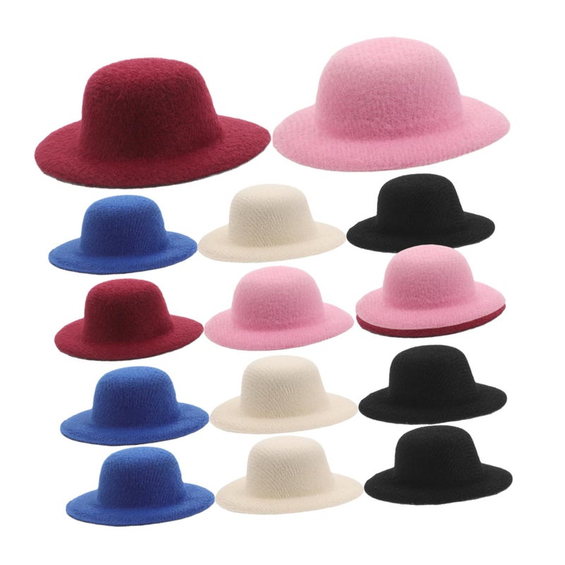 15 قبعة صغيرة خفيفة الوزن للدمى والحرف اليدوية لمنزل الدمى - Image 2
