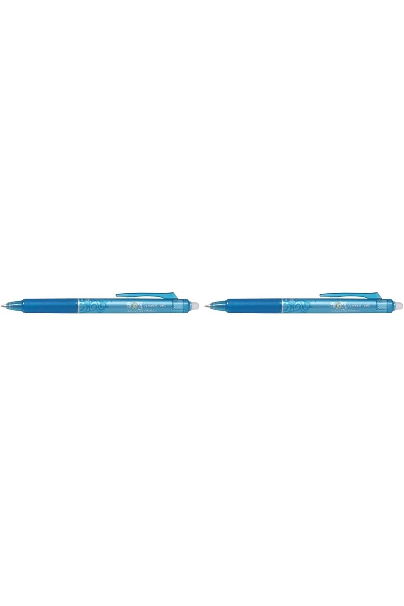 PILOT Frixion Clicker Roller Ball Pen 05 pcs , 0.5 mm Tip Size, Light Blue - Image 3