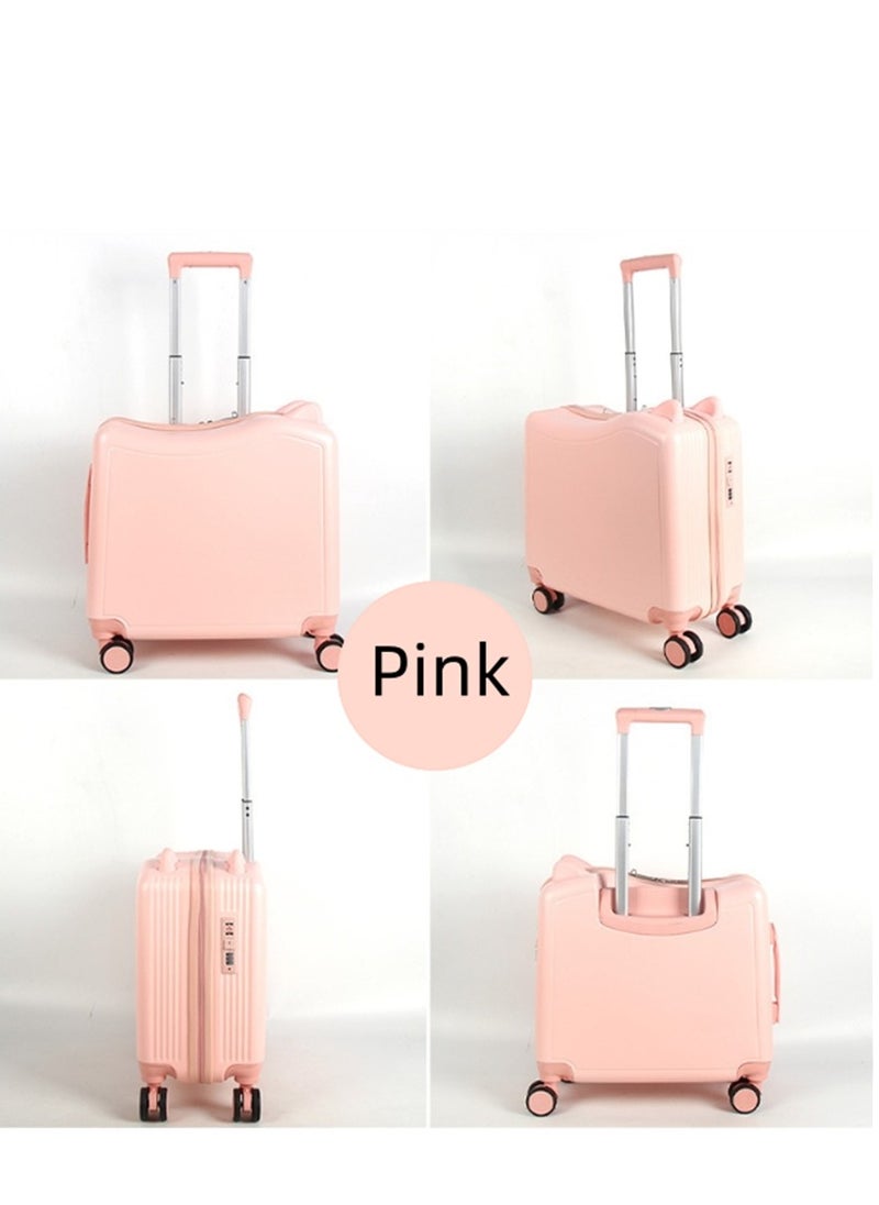 Generic Carry-On Luggage 20 Inch, Kids Cycling Luggage Travel Suitcase with Spinner Wheels and Combination Lock, Children’s Travel Trolley Bag Hardside Trolley Case for Boys Girls (Pink-20 Inch)  - Image 2