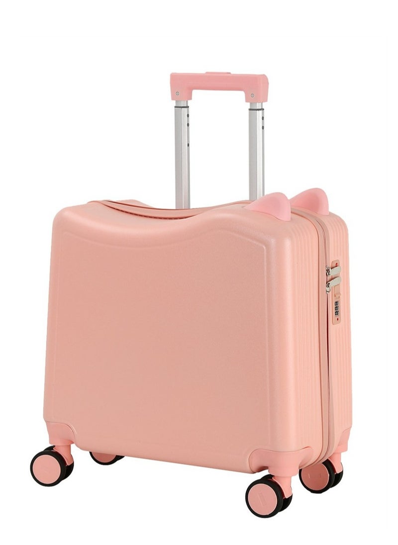 Generic Carry-On Luggage 20 Inch, Kids Cycling Luggage Travel Suitcase with Spinner Wheels and Combination Lock, Children’s Travel Trolley Bag Hardside Trolley Case for Boys Girls (Pink-20 Inch)  - Image 1