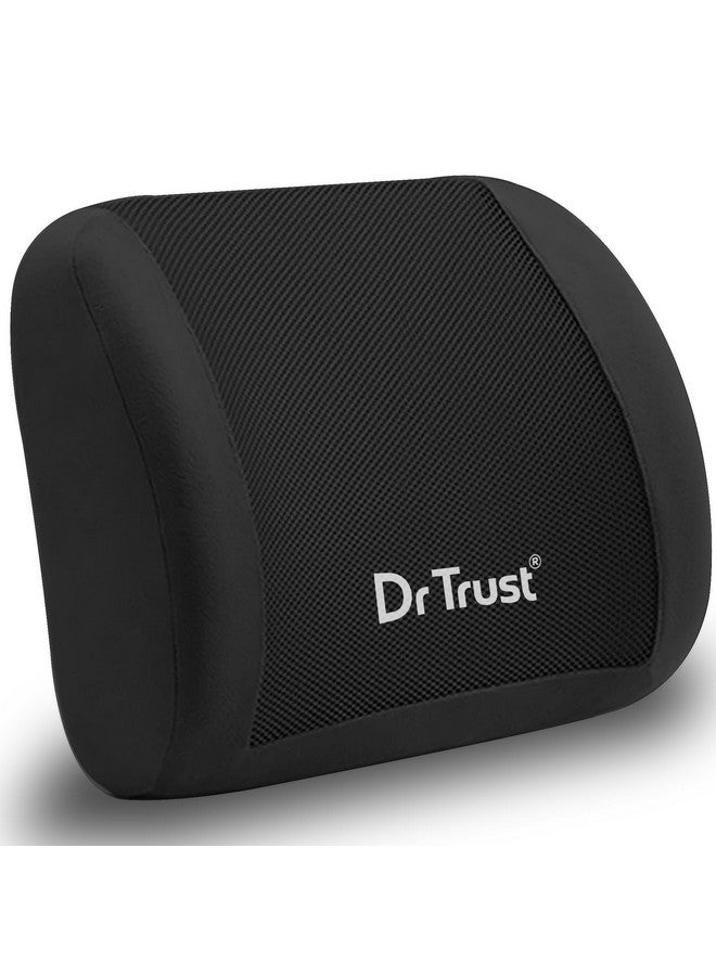 Dr Trust Lower Orthopedic Backrest Pillow Premium Memory Foam For Pain Relief & Lumbar Support Back Cushion, Black - Image 1