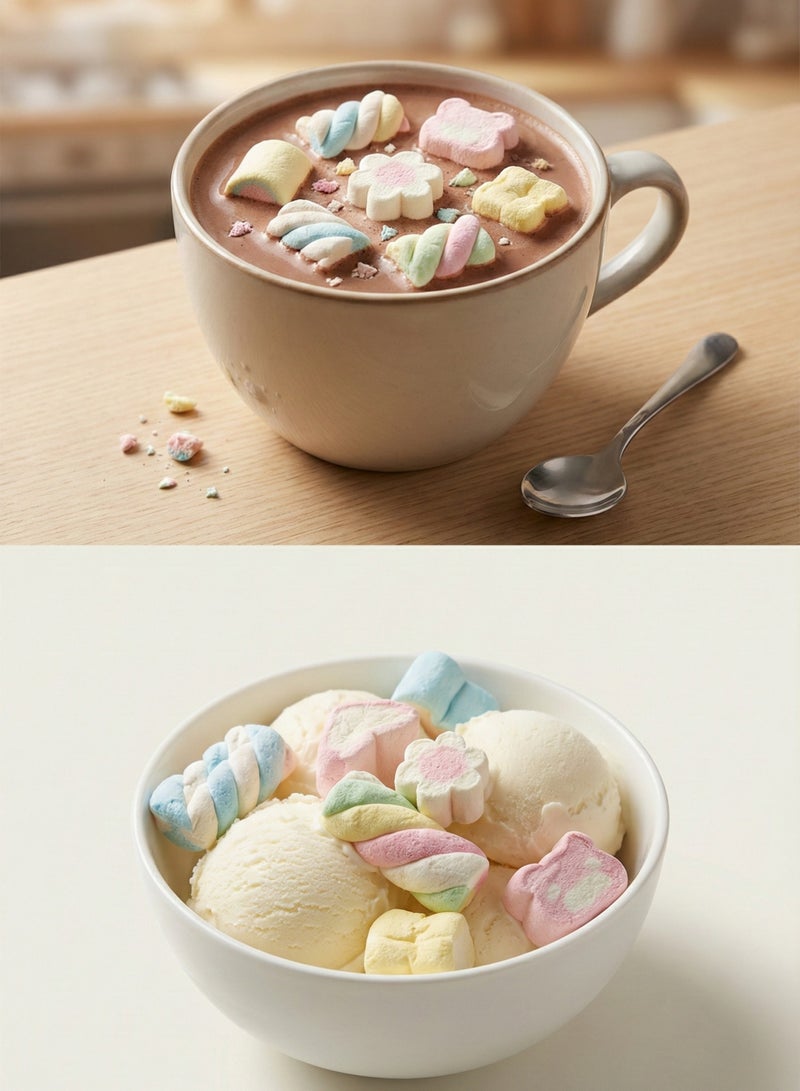LAVA ROASTERY COMPANY L.L.C Freeze Dried Marshmallow Candy Mix 500g Bag - Crunchy Vanilla Marshmallow Snack - Image 2