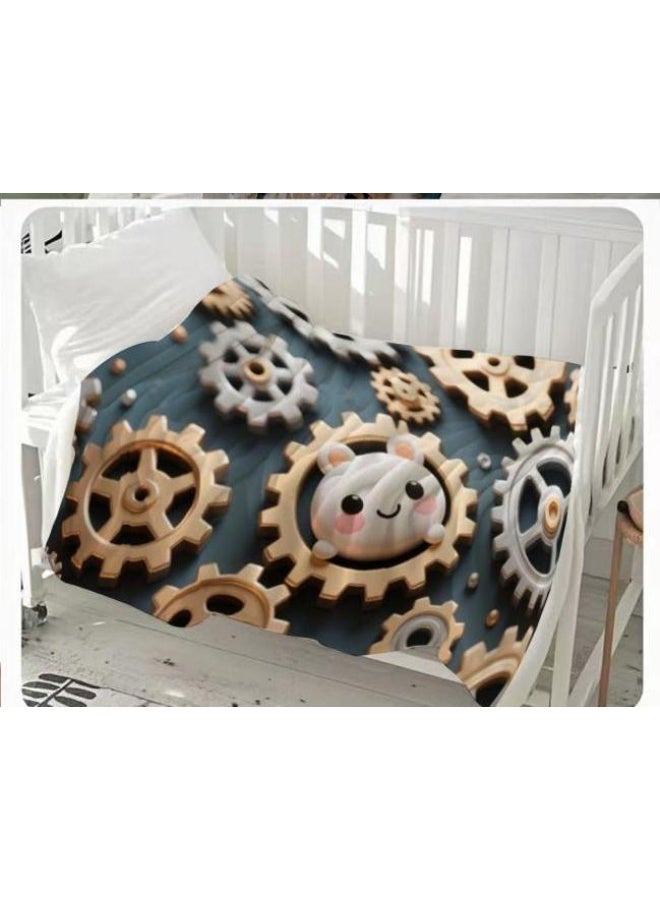 عام بطانية رقيقة من الفانيلا الكرتونية للأطفال والرضع (دافئة ومريحة، ومناسبة للنوم والألعاب) 70 سم * 100 سم - Image 2