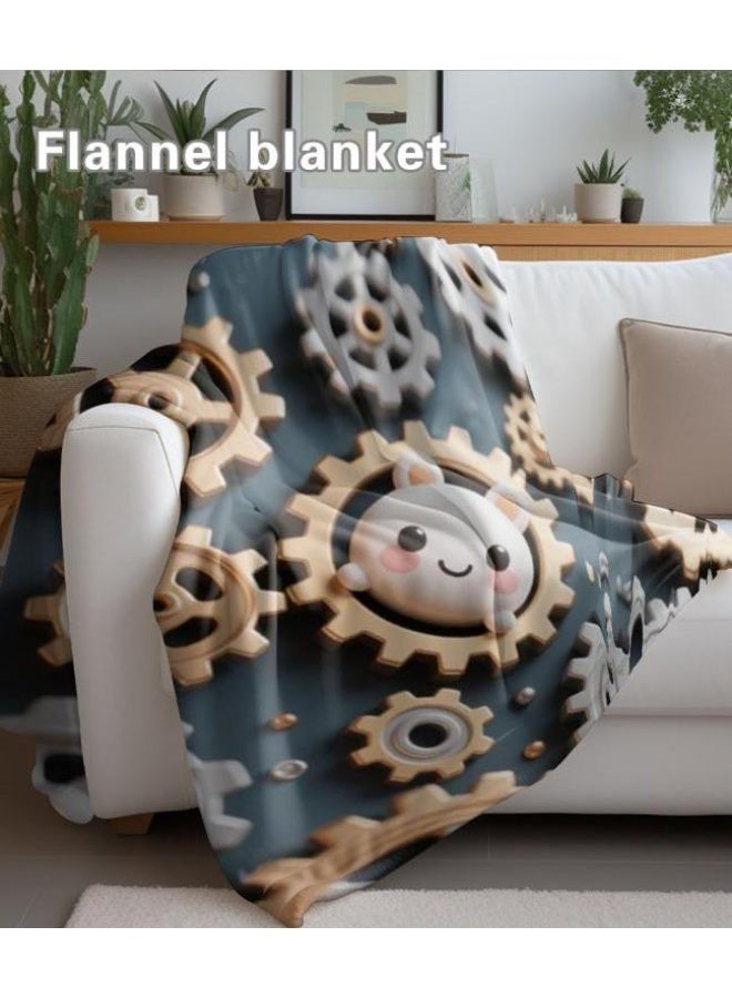 عام بطانية رقيقة من الفانيلا الكرتونية للأطفال والرضع (دافئة ومريحة، ومناسبة للنوم والألعاب) 70 سم * 100 سم - Image 5