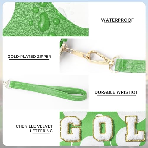 PPeen Golf Gifts Cosmetic Makeup Bag, Golf Accessories for Women, Portable Toiletry Storage Bag with Chenille Letter Clear Zipper Toiletry Pouch - Image 3