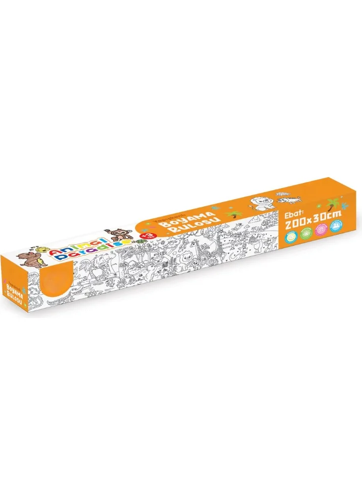 Hobi Market Art Hobby Market Art Lino Adhesive Roll Painting Paper 200 x 30 cm Animal Paradise