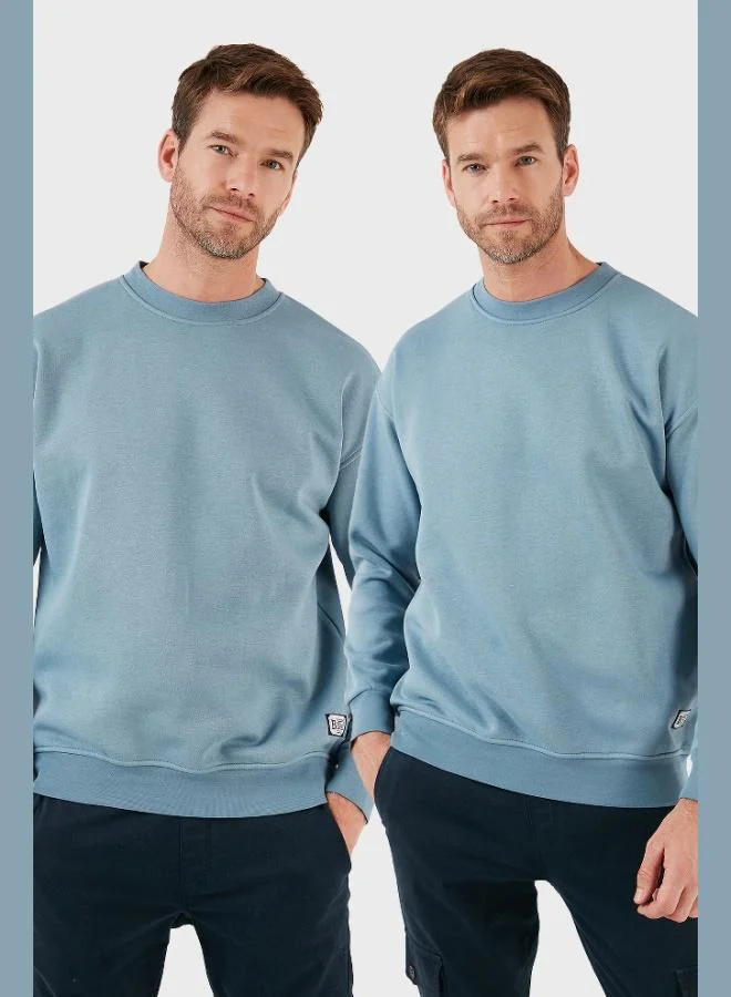 Buratti Buratti Regular Fit Crew Neck Raised 2-Pack Sweat Men's SWEAT 5905255S2