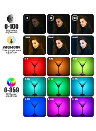 مصباح فيديو ULANZI VL120 RL120 RGB، مصابيح فيديو LED للجيب على الكاميرا، بطارية مدمجة قابلة لإعادة الشحن 3100 مللي أمبير في الساعة، 360 لونًا كاملًا 20 مؤثرًا ضوئيًا، CRI≥95 2500-9000K LED لوحات LED للتصوير الفوتوغرافي وتدوين الفيديو - view 2