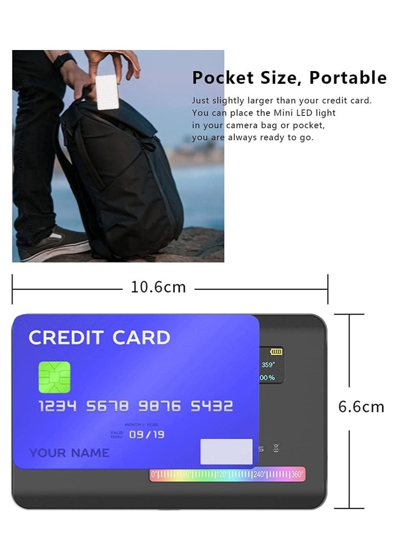 Ulanzi ULANZI VL120 RGB Video Light, Pocket LED On-Camera Video Lights, Built-in 3100mAh Rechargeable Battery, 360 Full Color 20 Light Effects, CRI≥95 2500-9000K LED Panels for Photography Vlogging  - Image 3