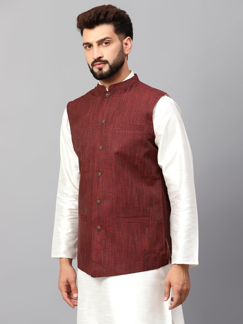 LATEST CHIKAN Men's Traditional Cotton Nehru Jacket/Waistcoat,42 - Image 2