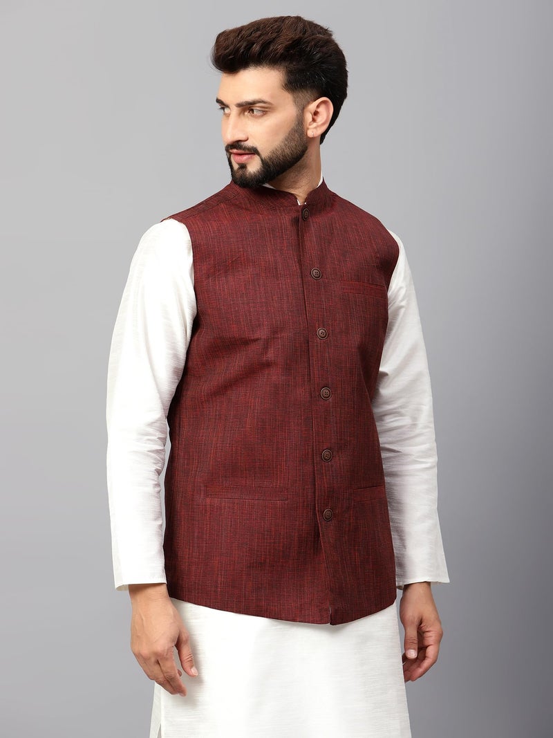 LATEST CHIKAN Men's Traditional Cotton Nehru Jacket/Waistcoat,42 - Image 4