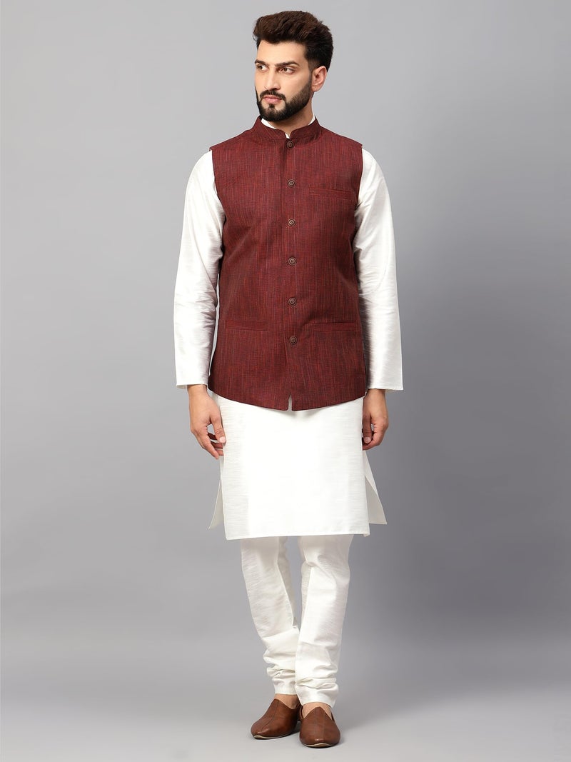 LATEST CHIKAN Men's Traditional Cotton Nehru Jacket/Waistcoat,42 - Image 3