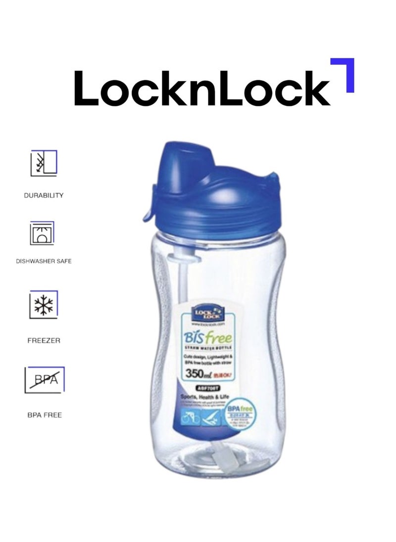 LOCK & LOCK LocknLock Sports Water Bottle Tritan 350ml with Straw - BPA-Free, Durable, Stain and Odor-Resistant, Shock-Resistant  - Image 1