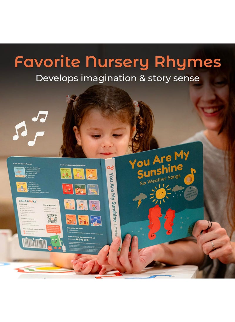 Cali's Books Cali's Books You are My Sunshine Nursery Rhymes | Interactive Sound Book | Musical Toys for Toddlers 1-3 | Sound Book for Babies and Toddlers | Interactive Baby Learning Toy.  - Image 3