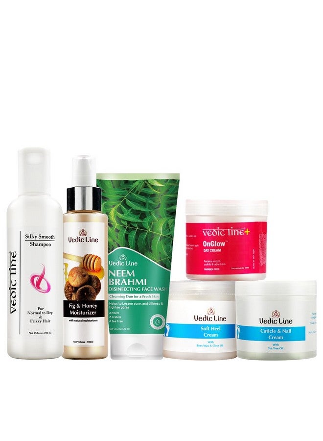 Vedic Line Vedicline Head To Toe Kit, Eliminate Dirt & Impurities, Cleanse Pores With Sesame & Eucalyptus For Beautiful Skin, 635ml - Image 1